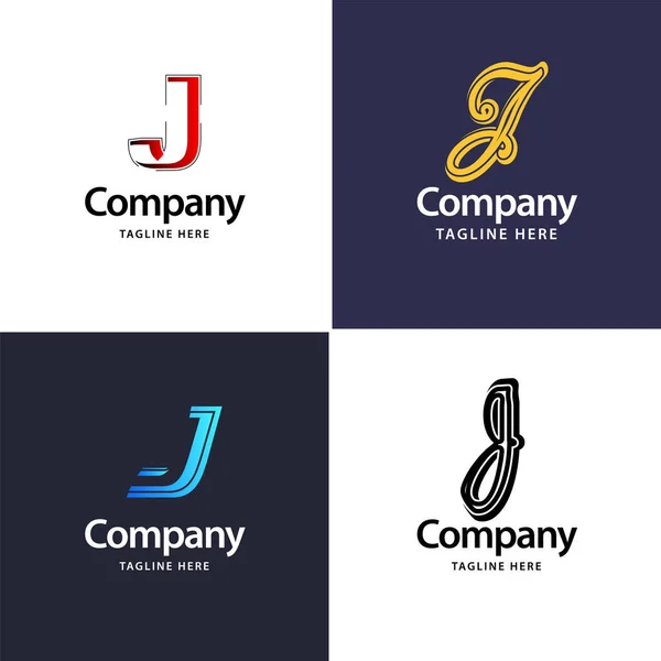 レター Big Logo Pack Designあなたのビジネスのためのクリエイティブモダンロゴデザイン — ストックベクタ