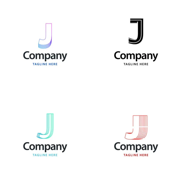 Scrisoare Big Logo Pack Design Design Logo Uri Moderne Creative — Vector de stoc