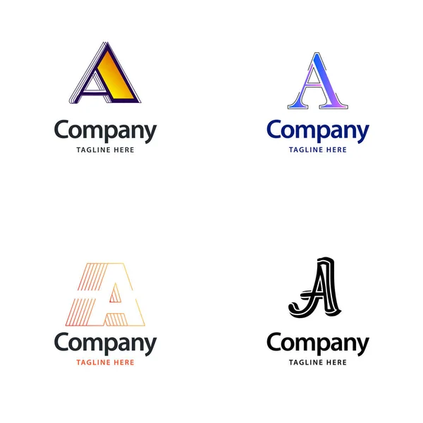 Letter Big Logo Pack Design Creatief Moderne Logo Voor Bedrijf — Stockvector