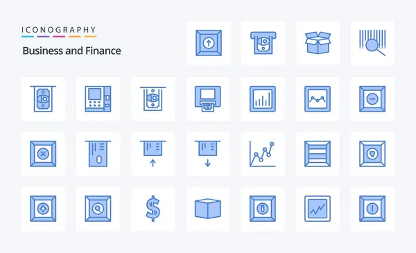 Finance Blue Pictogram Pack — Stockvector