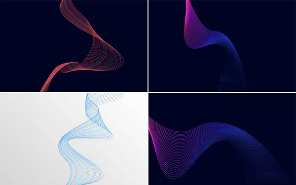 Современная Волновая Кривая Абстрактного Векторного Фона Уникального Привлекательного Дизайна — стоковый вектор