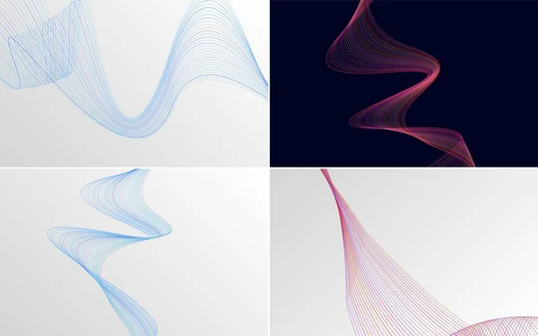 Modern Wave Curve Abstract Vector Backgrounds Sleek Modern Design — Stock Vector