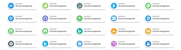Mídias Sociais Siga Botão Texto Place Uber Tropeçar Github Está — Vetor de Stock
