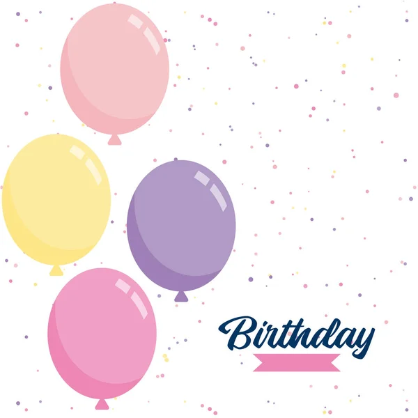 Wszystkiego Najlepszego Okazji Urodzin Balon Tło Dla Imprezy Wakacje Urodziny — Wektor stockowy