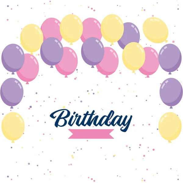 Wszystkiego Najlepszego Okazji Urodzin Balon Tło Dla Imprezy Wakacje Urodziny — Wektor stockowy