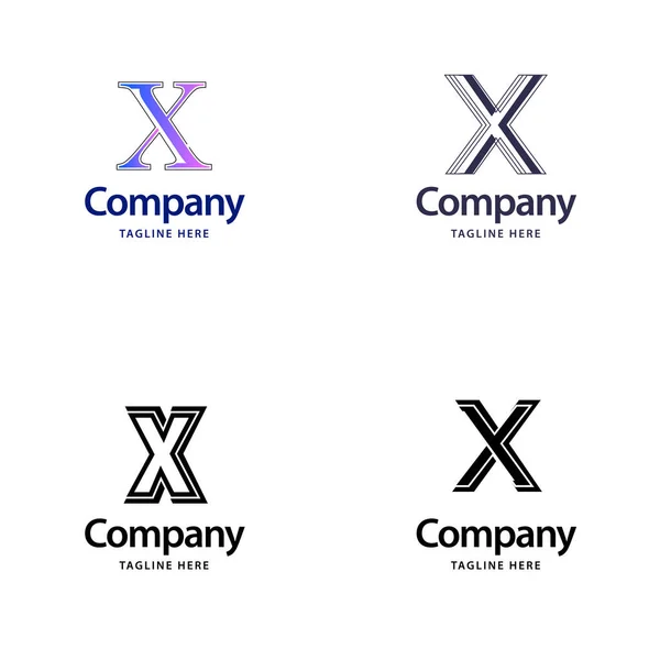 Lettre Big Logo Pack Design Creative Design Logos Modernes Pour — Image vectorielle