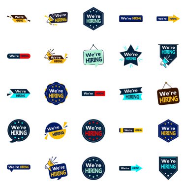 25 We're Hiring Vector Designs for Job Fairs and Recruitment Events