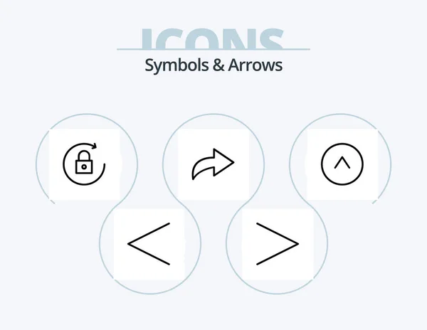 Symbols Arrows Line Icon Pack Icon Design Right Delete Backspace — Stockvector