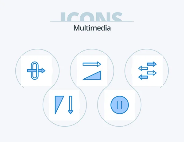 Multimedia Blue Icon Pack Icon Design Traffic Traffic Export — Wektor stockowy