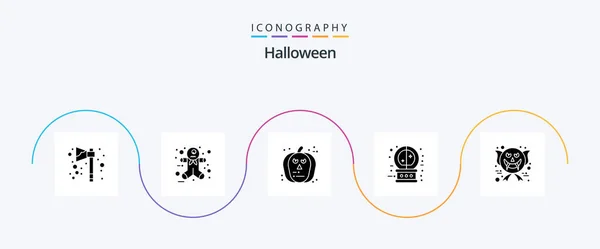 Halloween Glyph Icon Pack Including Ghost Character Halloween Magic Future — Stock vektor
