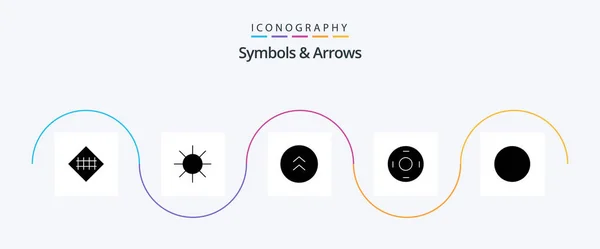 Symbols Arrows Glyph Icon Pack Including Symbols Arrows Symbolism Cosmos — Vetor de Stock