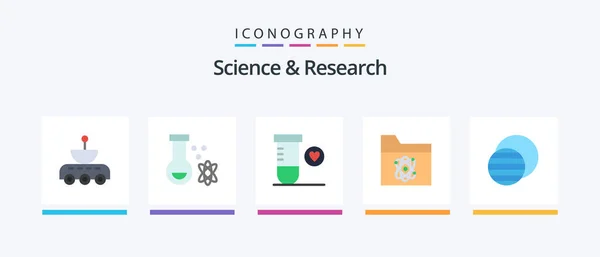 Science Flat Icon Pack Including Science Пространство Пространство Наука Атом — стоковый вектор