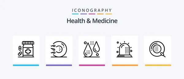 Health Medicine Line Icon Pack Including Form Disease Hospital Form — Stock vektor