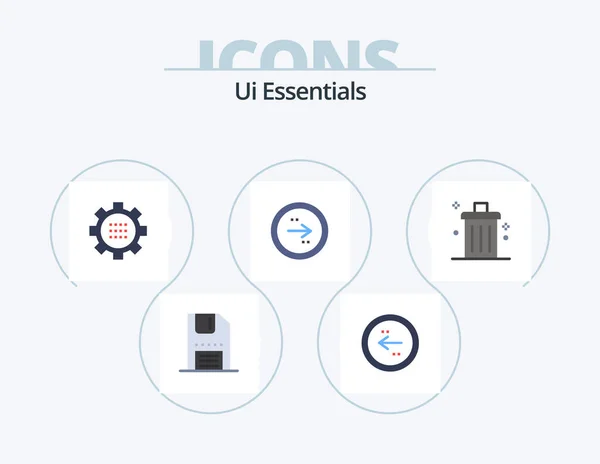 Essentials Flat Icon Pack Icon Design Direction Arrow Direction Setting — Archivo Imágenes Vectoriales