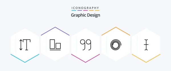 Design Line Icon Pack Including Shape — Image vectorielle