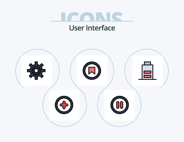 User Interface Line Filled Icon Pack Icon Design User Arrow — Vetor de Stock
