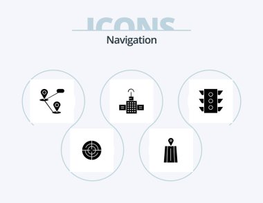Navigation Glyph Icon Pack 5 Icon Design. rule. signal. location. traffic. satellite
