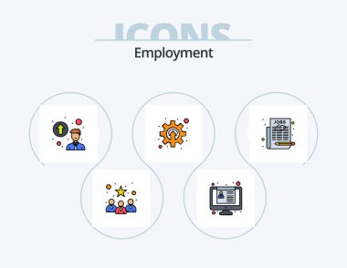 Employment Line Filled Icon Pack 5 Icon Design. . office. job. case. security