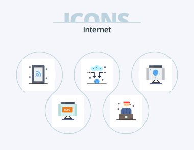Internet Flat Icon Pack 5 Icon Design. internet. wifi. network. signal. antenna