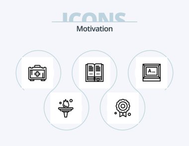 Motivation Line Icon Pack 5 Icon Design. education. arrow. achievement. staircase. ladder