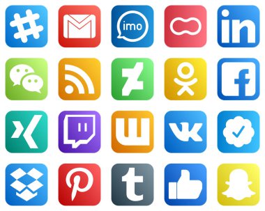 20 Versatile Social Media Icons such as deviantart. rss. peanut. messenger and professional icons. Minimalist and customizable