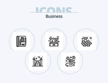 Business Line Icon Pack 5 Icon Design. solving. mind. social. logic. support