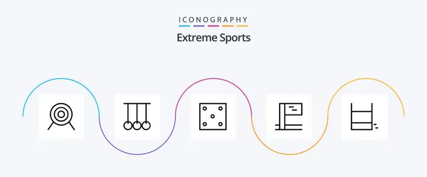 Sport Line Icon Pack Including Ring Game Play Sport — Stockvektor