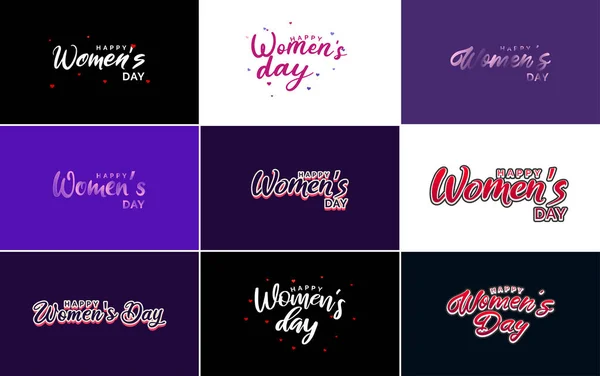 Abstract Happy Women Day Logo Love Vector Logo Design Shades — Wektor stockowy