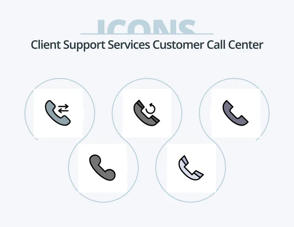 Call Line Filled Icon Pack Icon Design Telephone Telephone Call — Stockvector