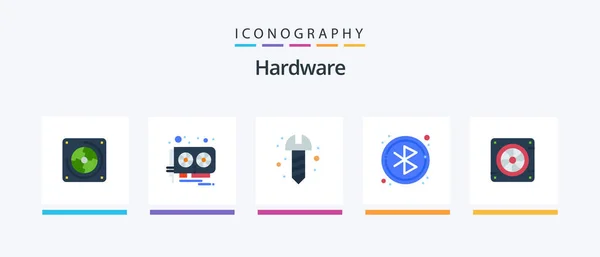 Hardware Flat Icon Pack Including Air Cooler Diy Computer Circle — 图库矢量图片