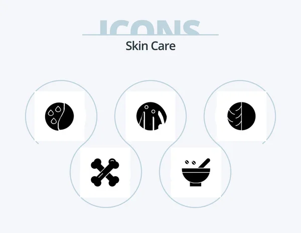 Skin Glyph Icon Pack Icon Design Skin Care Dry Skin — Vector de stock