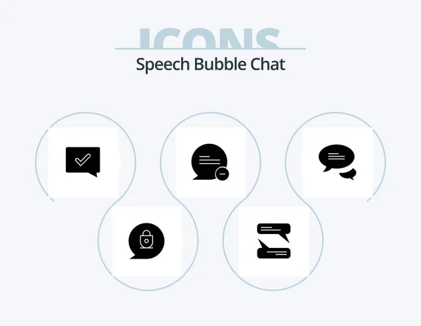 Chat Glyph Icon Pack Icon Design Delete Messaging — Vetor de Stock