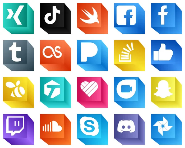 Social Media Brand Icons Pack Stock Question Pandora Icons Fully — Stockvector