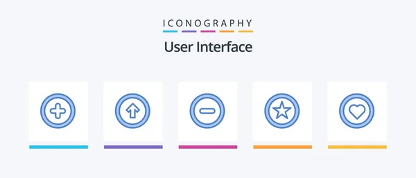 User Interface Blue Icon Pack Including User Interface Interface Interface — Vector de stock