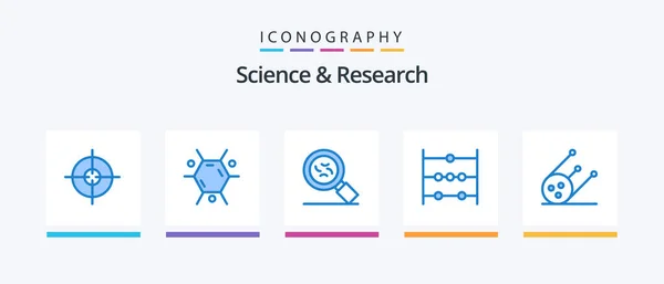Science Blue Icon Pack Including Virus Space Science Creative Icons — Stockový vektor