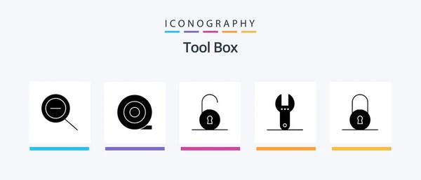 Инструменты Glyphh Icon Pack Including Инструмент Creative Icons Design — стоковый вектор