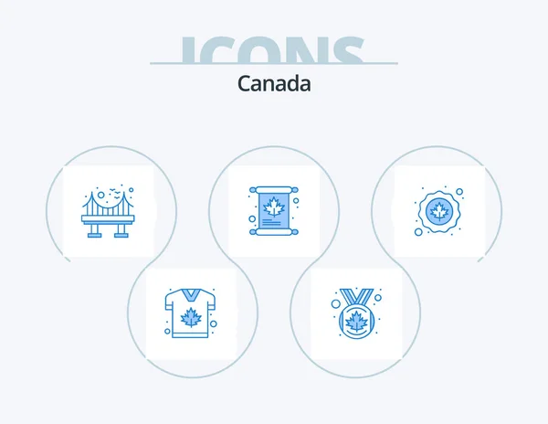 Canada Blue Icon Pack Icon Design Circle Invite Architecture Envelope — Vector de stock