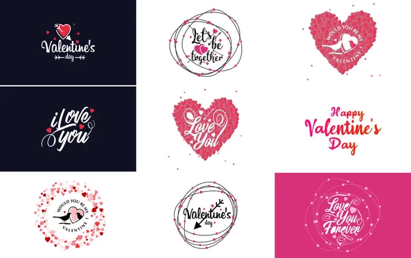 Love Word Art Design Heart Shaped Gradient Background — Stock Vector