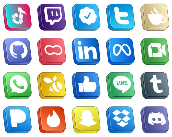 20 Unique Isometric 3D Social Media Icons such as professional. women. tweet. mothers and github icons. Eye-catching and high-definition