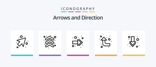 Arrow Line Icon Pack Including Right Arrow Share Left Reload — Stockvector