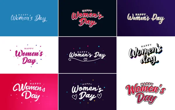 Set Cards International Women Day Logo — Stockvector