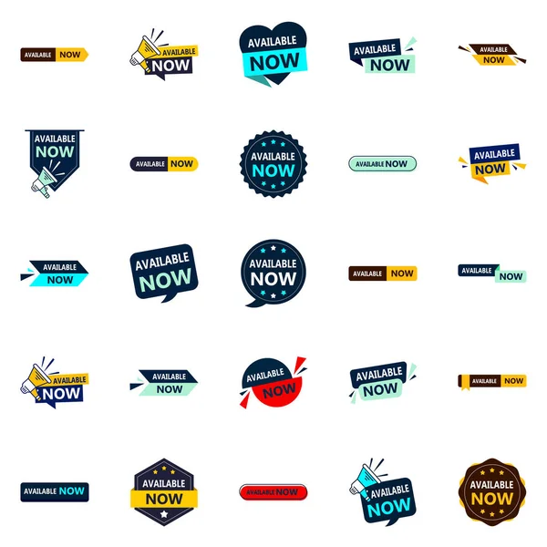 Transform Your Designs Available Now Vector Banners Pack — Stockvektor
