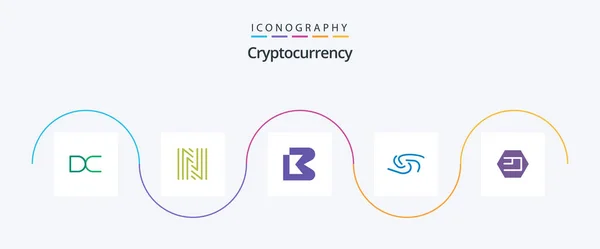 Cryptocurrency Flat Icon Pack Including Coin Crypto Currency Bit Bay — Vettoriale Stock