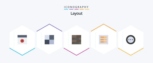 Layout Flat Icon Pack Including Layout Form Grid — Stockový vektor