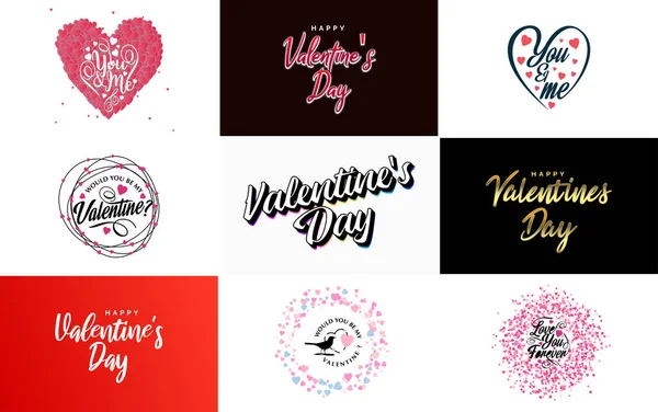 Love Word Art Design Heart Shaped Background Sparkling Effect — Vector de stock