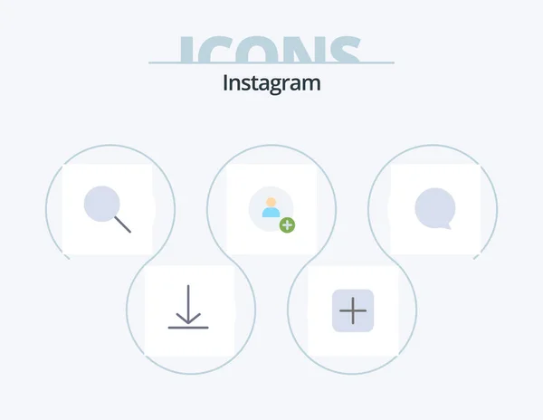 Instagram Flat Icon Pack Icon Design Interface Search Instagram Twitter — Stockvektor
