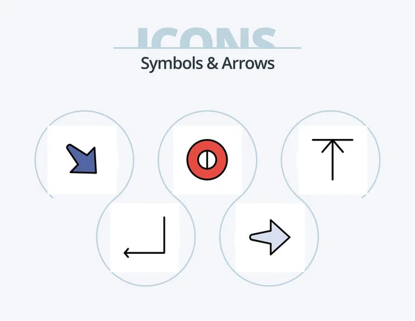 Symbols Arrows Line Filled Icon Pack Icon Design Upside Finish — Image vectorielle