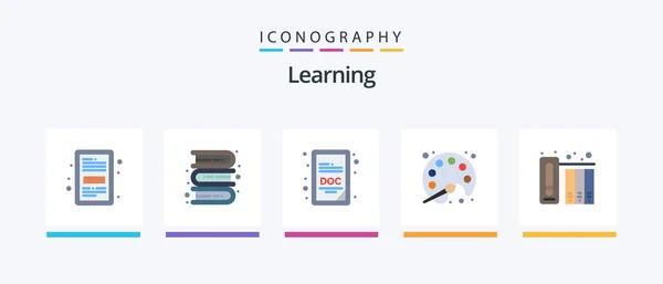 Learning Flat Icon Pack Including Archive Learning Learning Streamline Painting — Image vectorielle