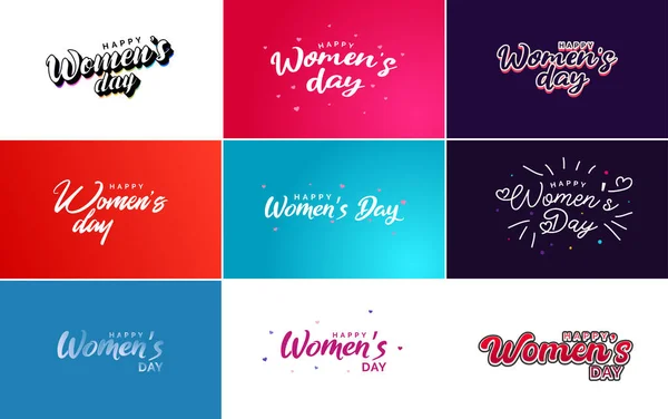 March Background International Women Day Floral Decorations Paper Art Style — Vetor de Stock