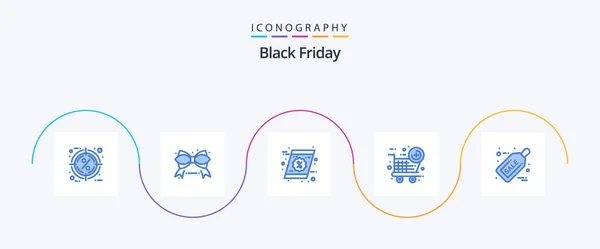 Black Friday Blue Icon Pack Including Christmas New Item Sale — Vector de stock